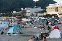 夏の森戸海岸