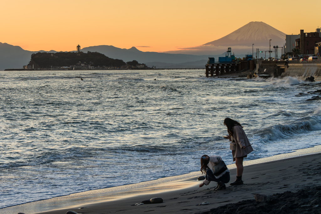 稲村ヶ崎の夕暮れ