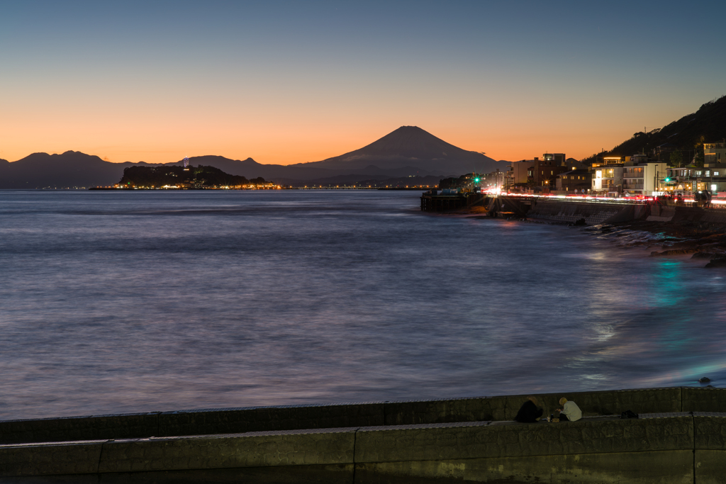 稲村ヶ崎の夕暮れ