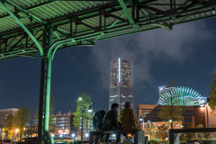 月夜の赤レンガ倉庫