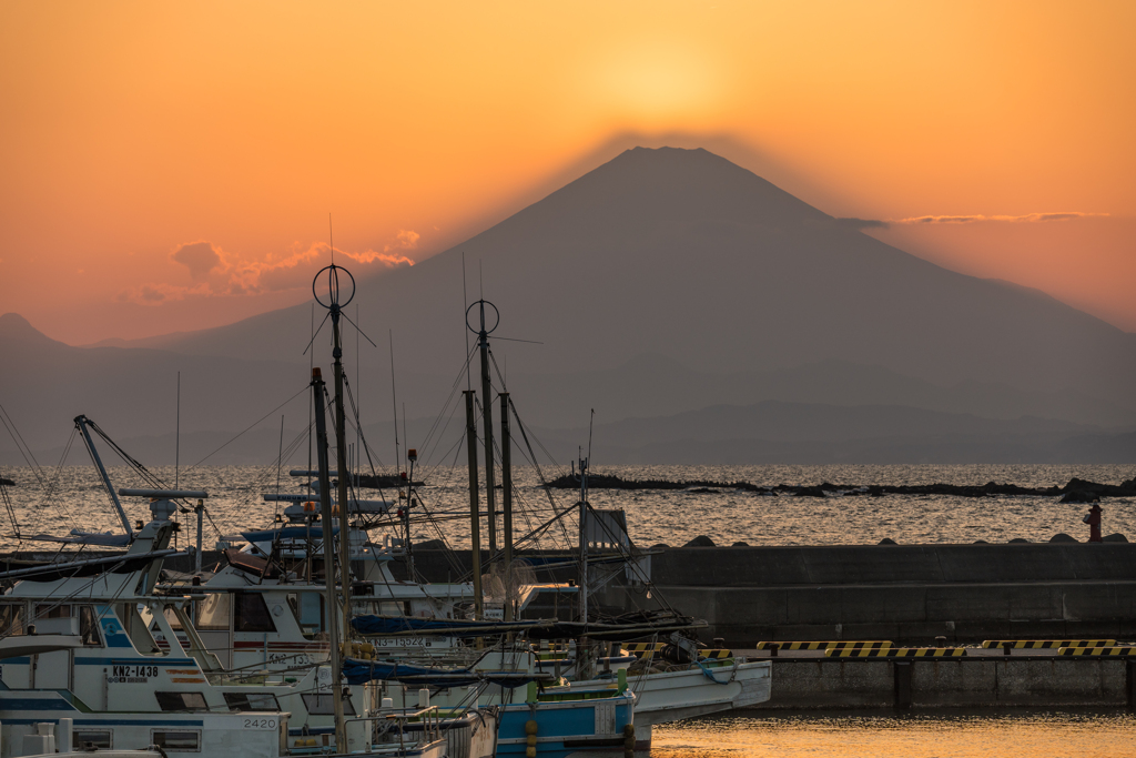 真名瀬　ダイヤモンド富士