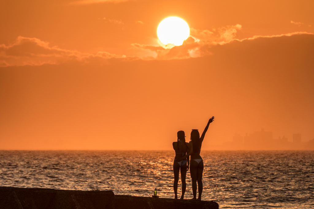 森戸海岸の夕日