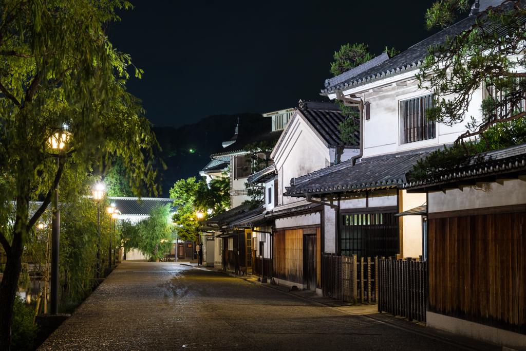 夜の倉敷美観地区