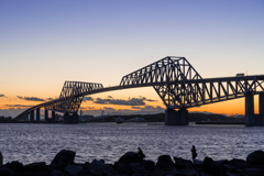 ダイヤモンド富士の日の若洲海浜公園