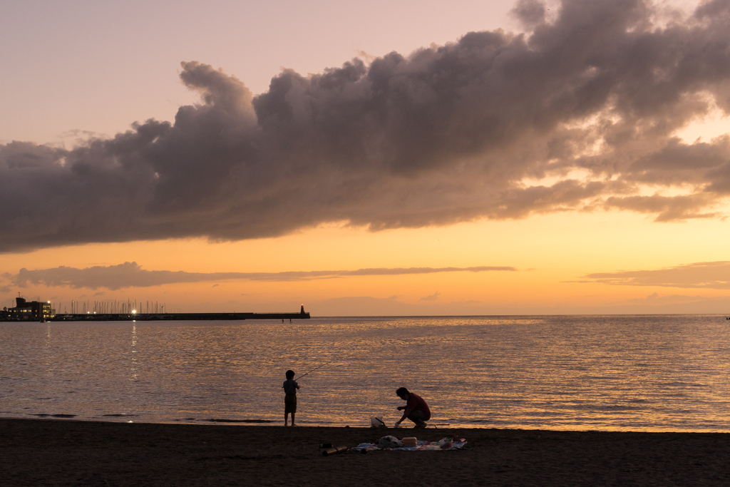 逗子海岸　夕景