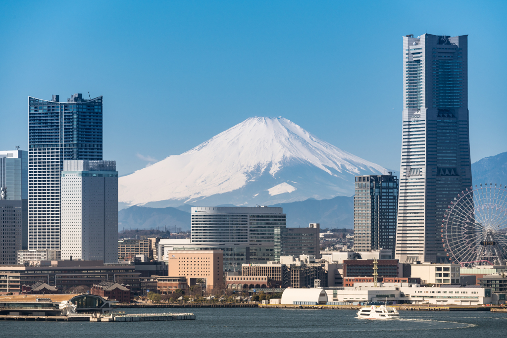 横浜スカイウォークからの富士山