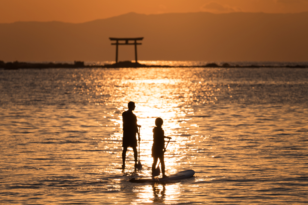 森戸海岸の夕景