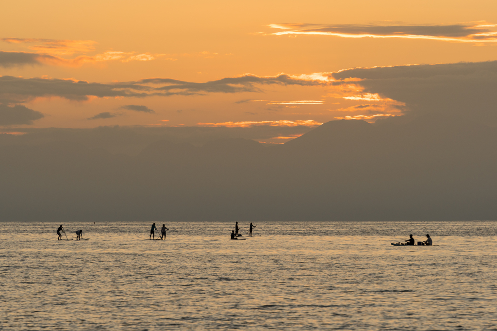 逗子海岸　夕景