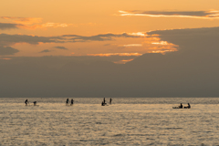 逗子海岸　夕景