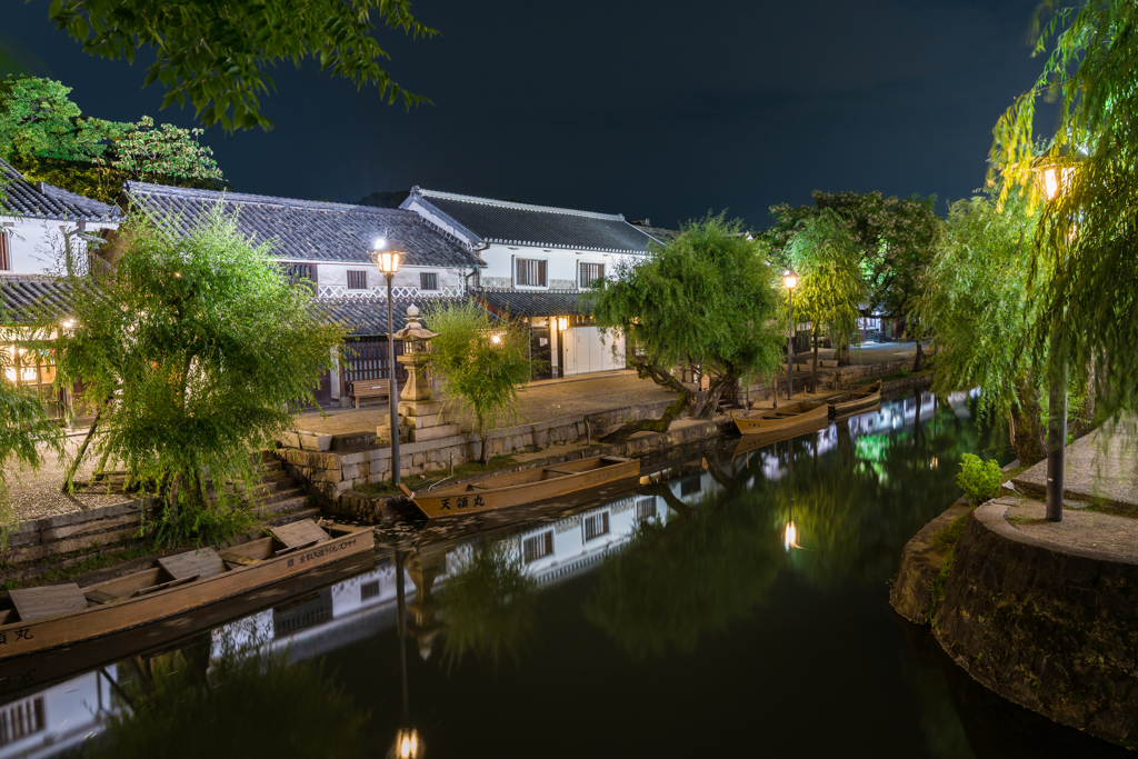 夜の倉敷美観地区