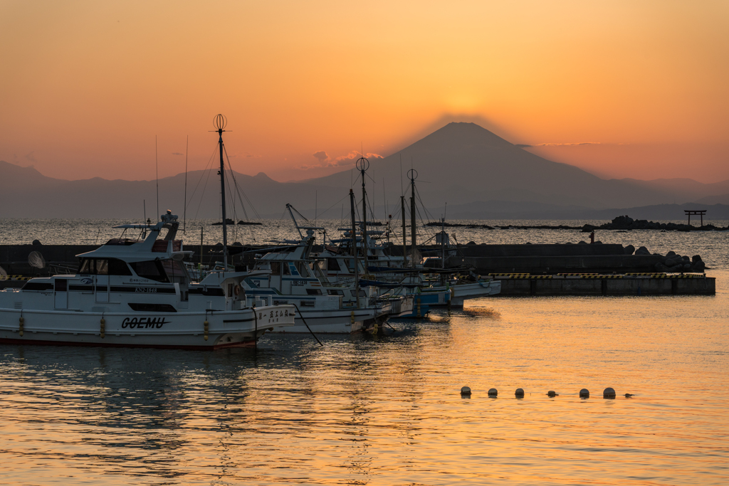 真名瀬　ダイヤモンド富士