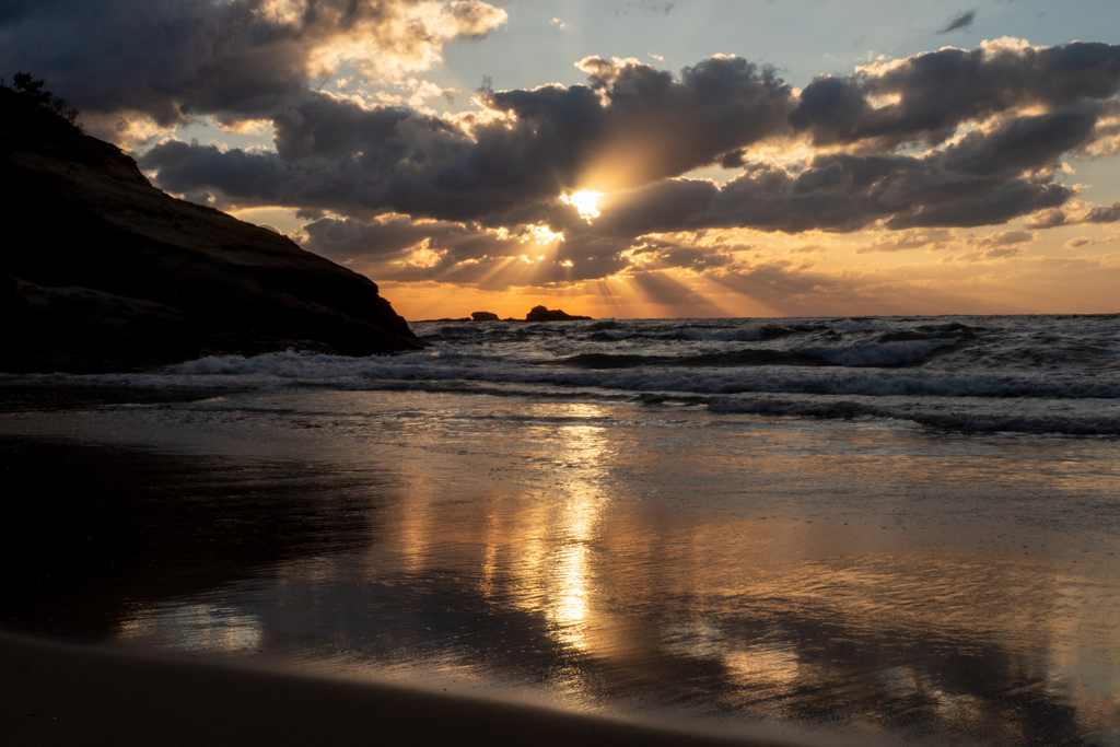 石見海岸夕景