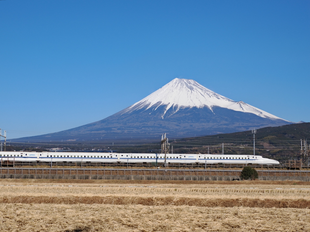 富士山と新幹線