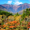 紅葉始まる木曽駒ケ岳山麓