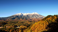 九蔵峠から木曽御嶽山を望む 