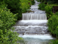 夏の鼠川砂防堰堤