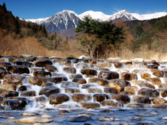 雪解け水に心癒されて