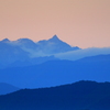 暮れ行く北アルプス