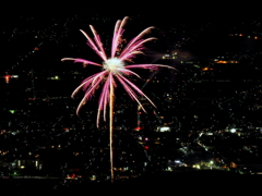 夜景に浮かぶ大輪の花②
