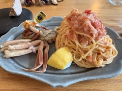 念願のパスタ