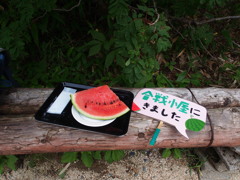 合戦小屋のスイカ