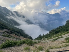 ここを登って来たんだ！針ノ木峠