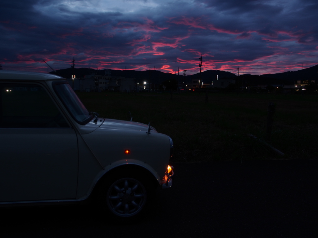 夕焼けとmini