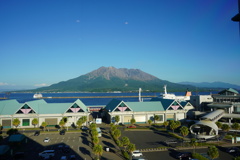 休憩中の桜島
