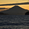 夕焼けの富士山