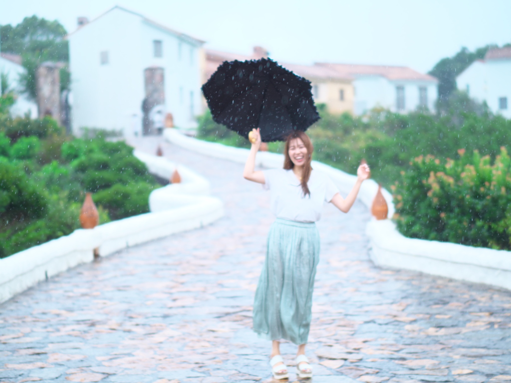 雨と笑顔