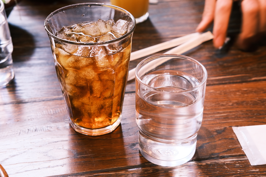 Oolong Tea & Water.