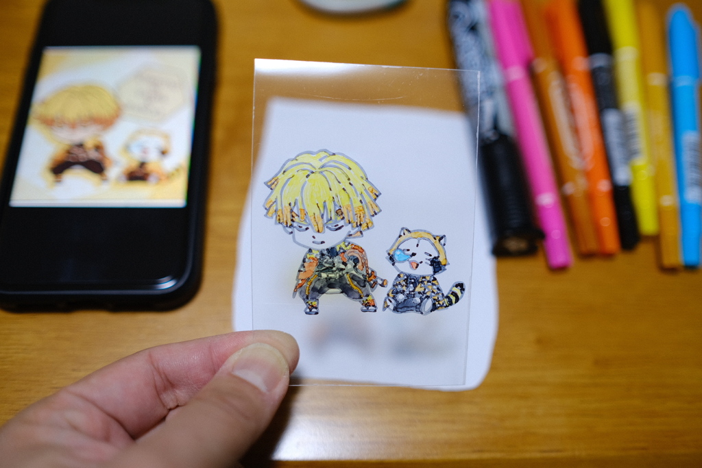 キーホルダー制作過程