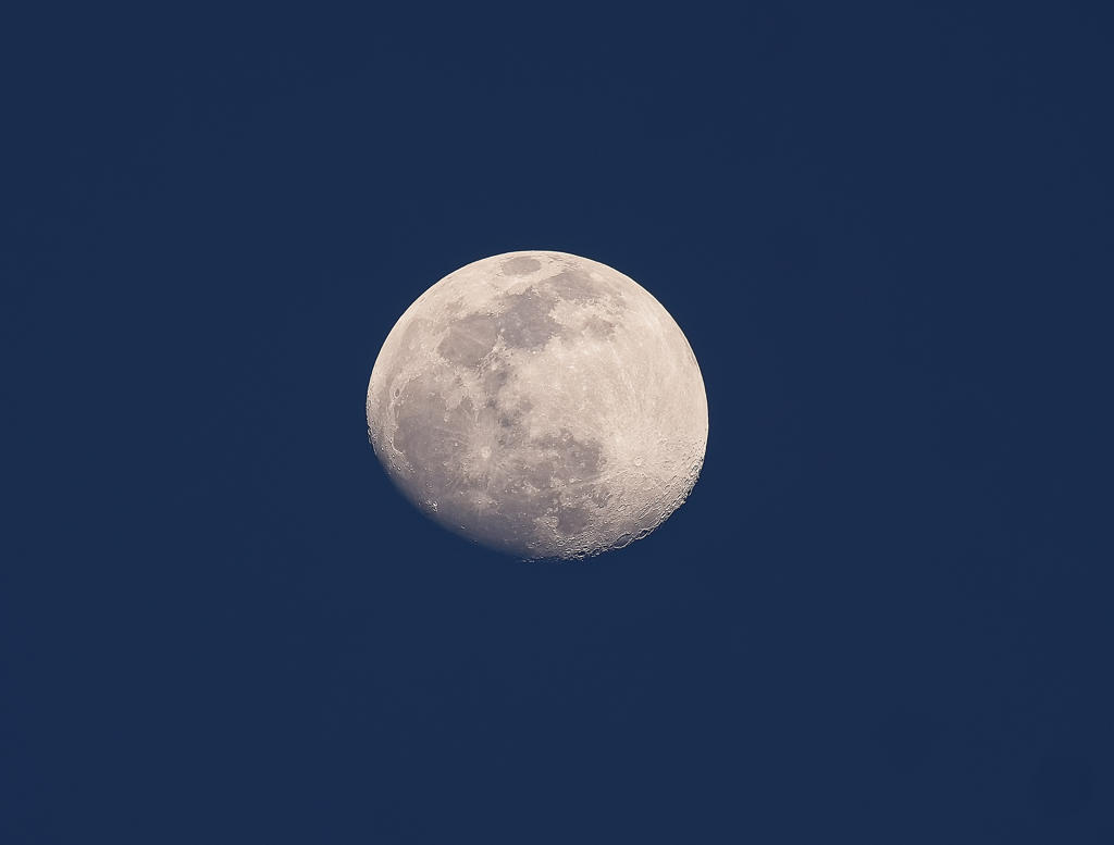 夕方（１７：３２）の月。