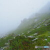 雨の水晶岳