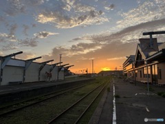 静内駅ホーム