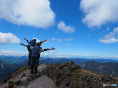 日光白根山　登頂