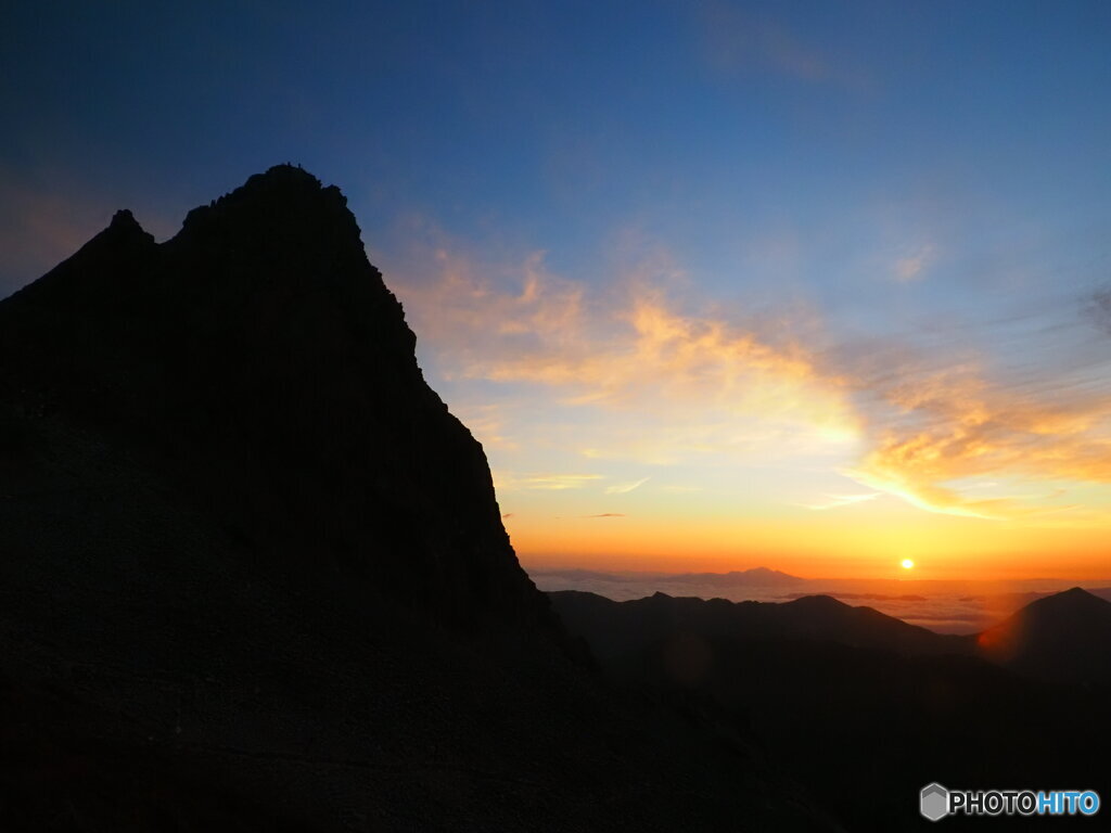 夜明けの槍ヶ岳