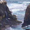 屏風岩と滝
