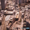 新宿駅上空からの景色