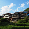 断崖の町屋