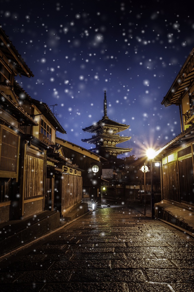 法観寺の雪景色