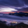 雲海と流れる雲