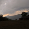 稜線沿いの夕焼け