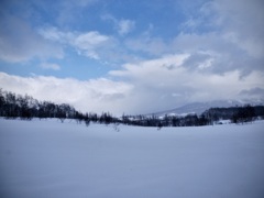 青空は見えたが羊蹄山は見えず
