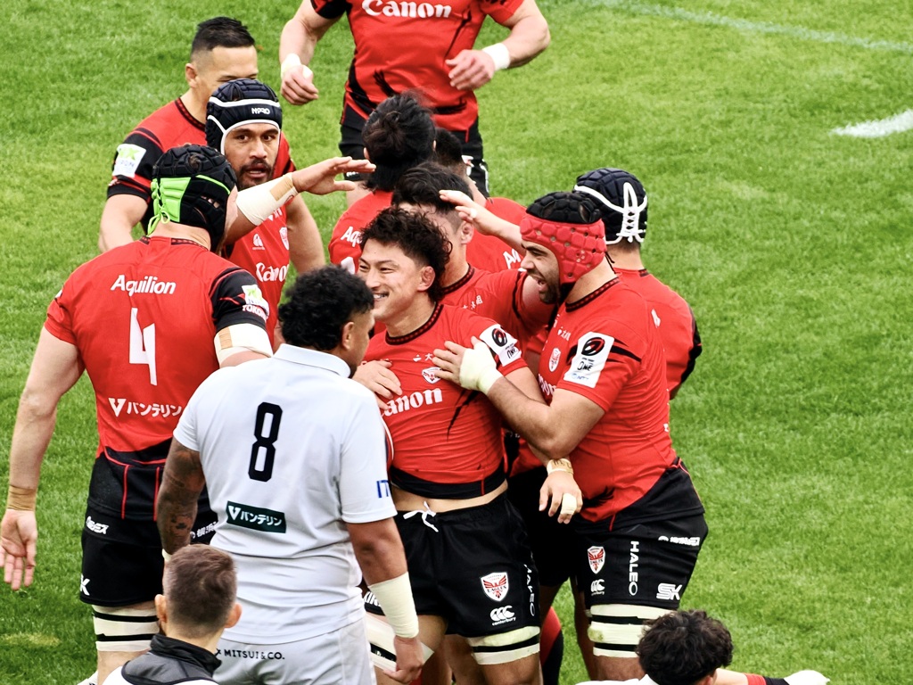 トライ後の笑顔