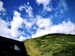 黒菱平から青空