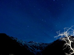 夜の穂高連峰