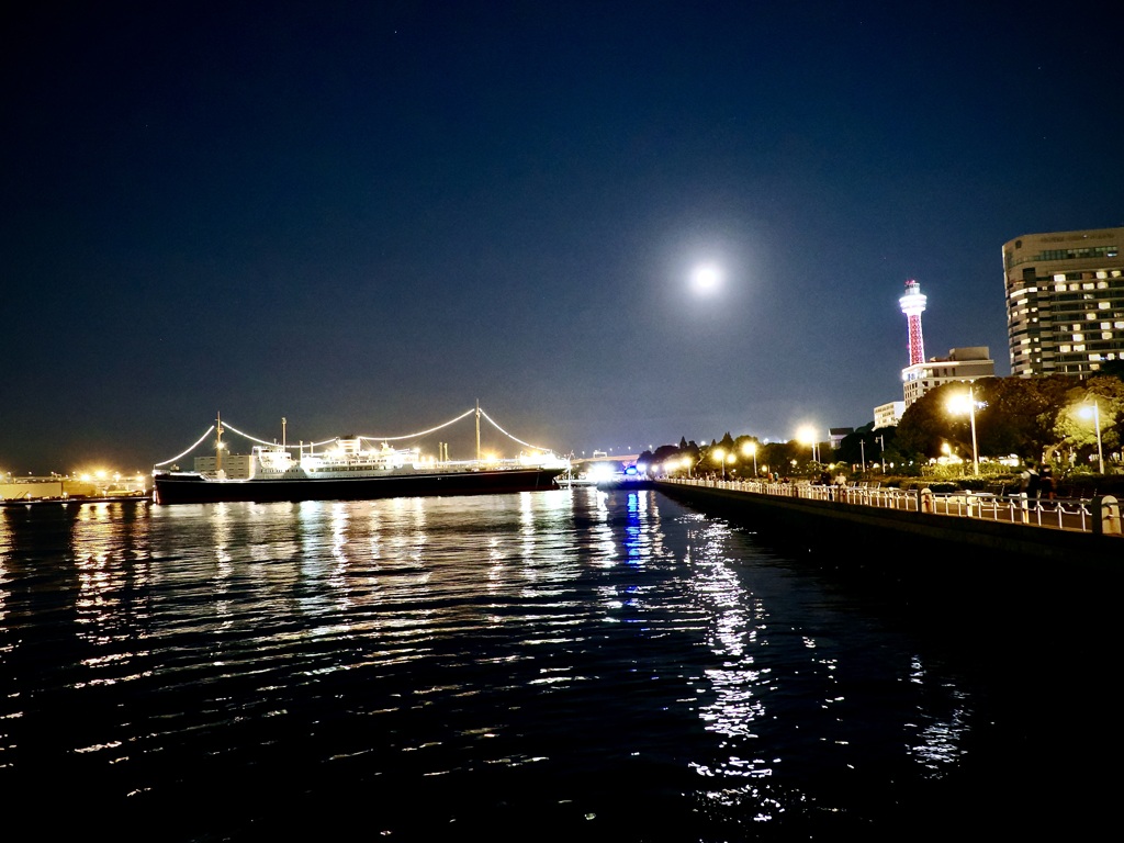 夜の帳が港を包む