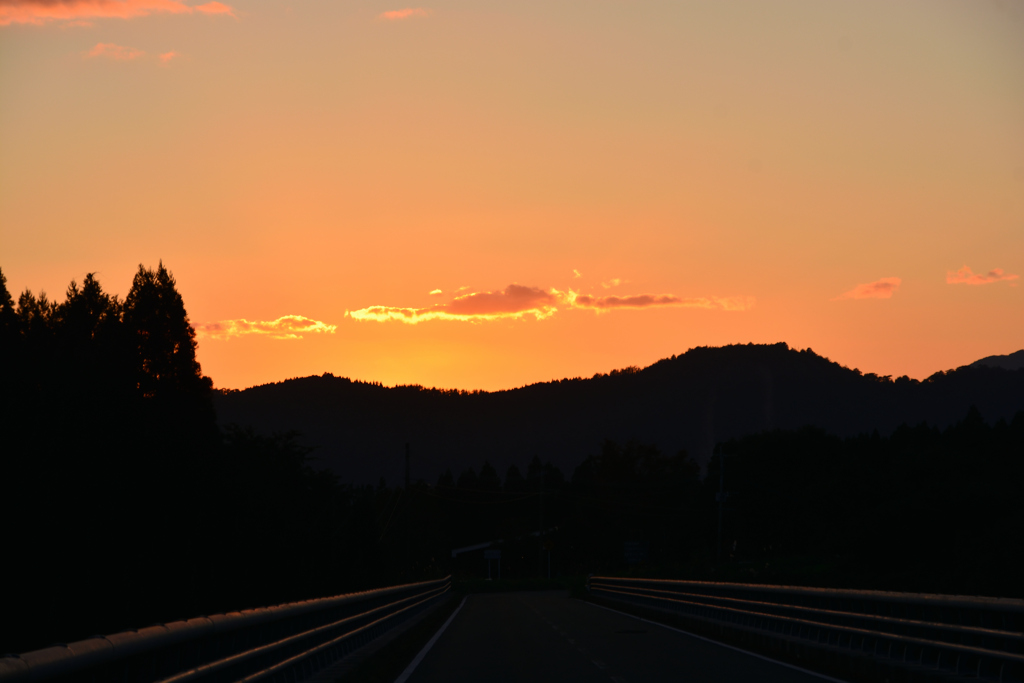 九重の夕焼け