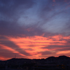 The sun sets